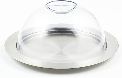 Miniatura 3 de Zoie + Chloe Mantequillera redonda de acero inoxidable con tapa fácil de sostener