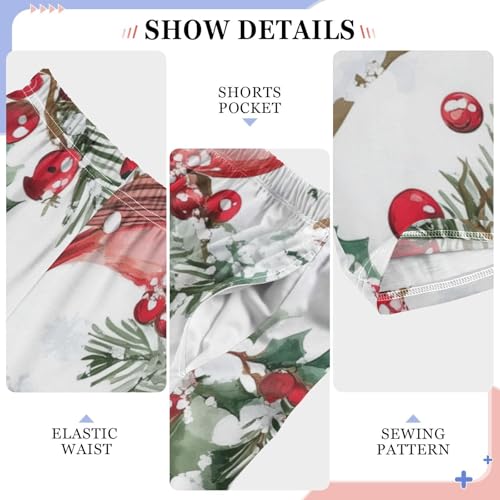 Cardinal Bird and Snow Boys Long Pants Soft Trousers Elastic Waist Kids Lounge Bottoms with Pockets S-XL4