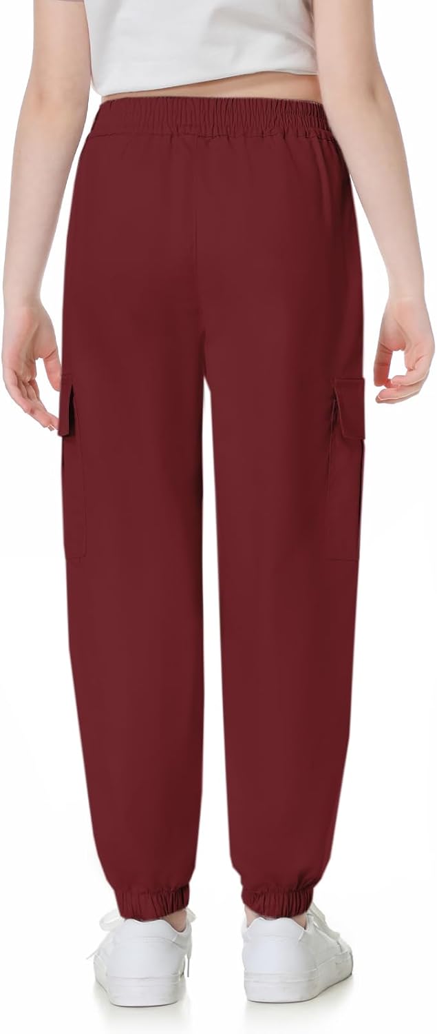 SANGTREE Girls & Womens Drawstring Cargo Jogger Pants,3 Years - Women 3XL - Picture 117 of 170
