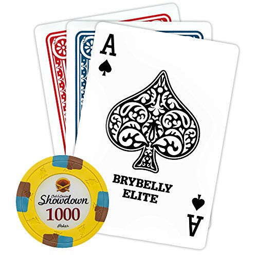 Brybelly 1,000 Ct Showdown Poker Set - 13.5g Clay Composite Chips with Acrylic Display Case for Casino Games - Thumbnail 7