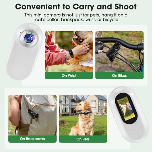 1080P HD Katzen Kamera Halsband, Hundekamera Halsband mit 170° Weitwinkel & 32GB SD-Karte, Mini Sport Action Kamera Katzenkamera für Videoaufnahmen und Fotos Tierkamera für Katzen Hunde Tiergeschenk