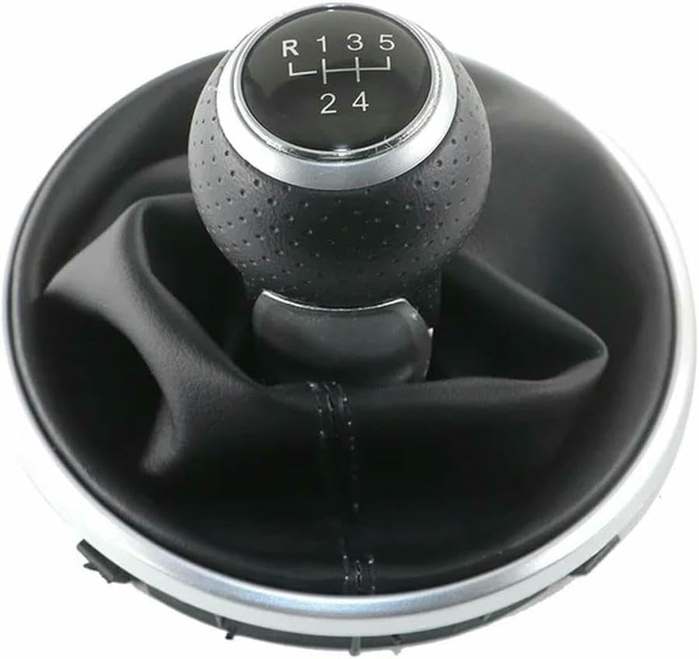 Gznbb 5 Speed Car Manual Gear Shift Knob Boot Cover Gaiter Lever Shifter Handle Stick, For Skoda Fabia 2 2007-2010 For Roomster 2006-2010