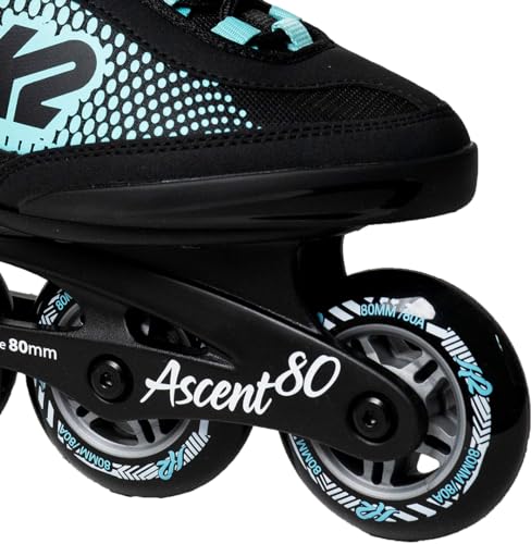 Miniatura 4 de K2 Ascent 80 W Inline Skate Black White Turquise, 37