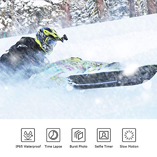 Rexing A1 Two Way 2.7K Action Camera Front & Back 1080P@30Fps W/Wifi/Wide Angle/Wrist Remote Control/Waterproof Extreme Sports Camcorder For Motorcycles/Bicycle/Sport Bike/Hiking/Cars #TOP6