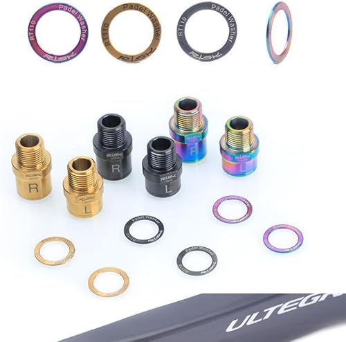 Miniatura 8 de Extensores de pedal de bicicleta de titanio, extensores de pedal hueco de 0.787 in, aleación de titanio, antioxidante, para bicicleta de carretera