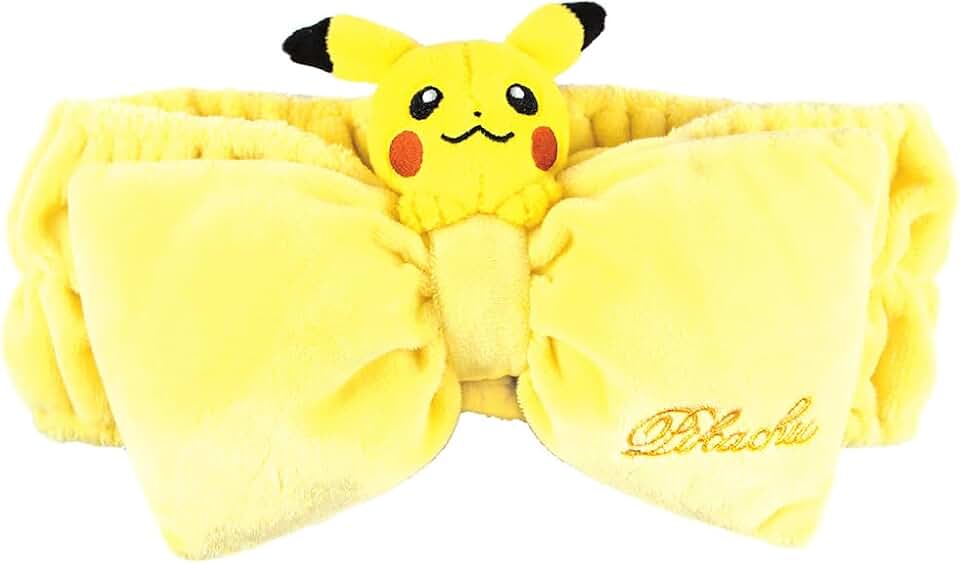 T'S Factory PM-5537524PC Pokemon Hair Band, Thick, Yellow, Pikachu with Ribbon