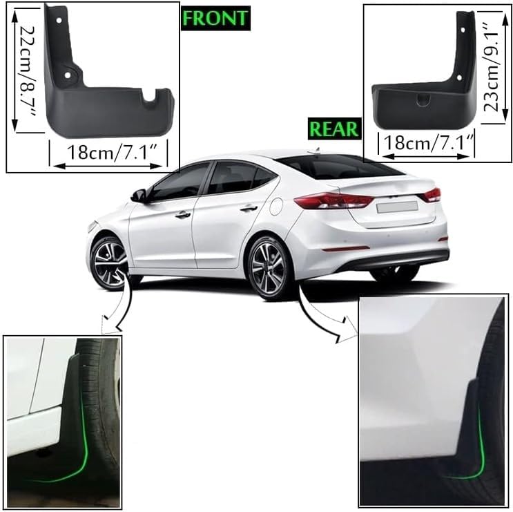 ヒュンダイに適しています エラントラに適しています アバンテ AD 2016-2018に適しています セダン スプラッシュガード マ