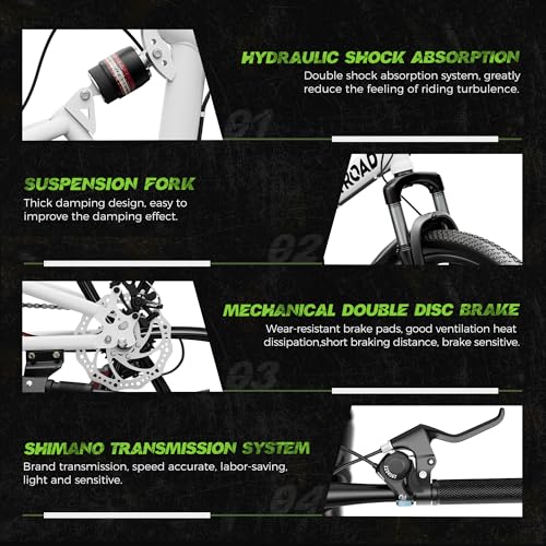 image for MarKnig 26 Inch Adult Folding Bikes/Mountain Bikes, 21 Speeds Mountain