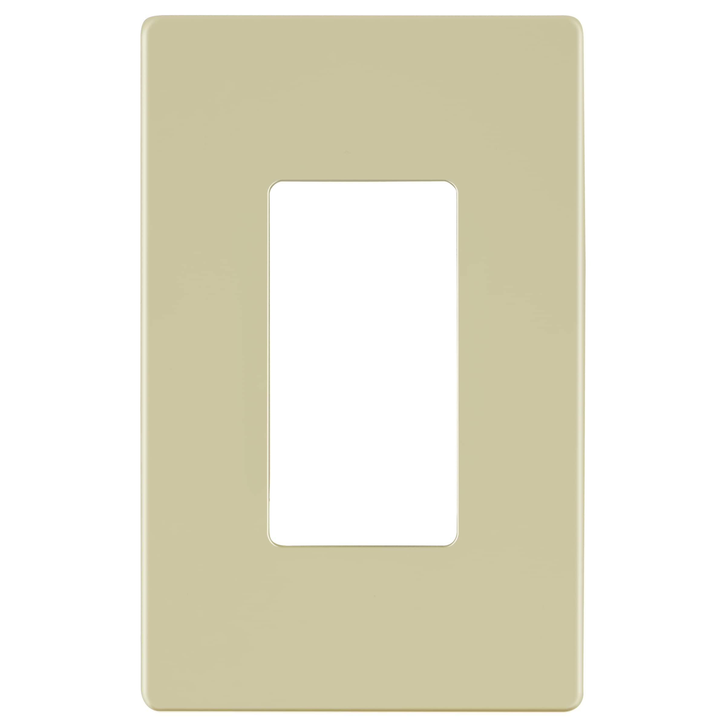 LIDER Brushed Finish Decorator Switch Cover, Screwless Wall Plate, Mid-Size 2-Gang 4.88" x 4.92", Unbreakable Polycarbonate Thermoplastic, UL Listed, LSWP-32M-BGD, Brushed Gold — view 32