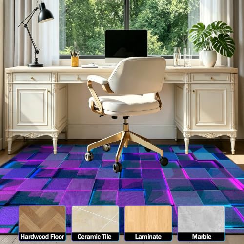 Tapis de chaise gaming antidérapant pour protéger le parquet du salon - 3