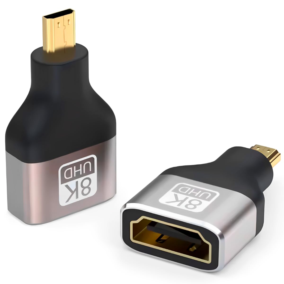 Adaptador HDMI para Micro HDMI Altissima velocidade de ate 48 Gbps. Conector femea HDMI