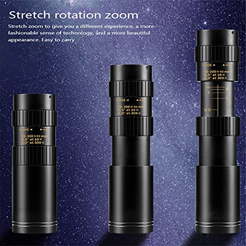 MSAKHFIO 4k 10-300x40. Professionelle monokulare Tele Mini 4 HD Langzeitzoom-Zoom-Vergrößerung Fernglas for Camping im… – Bild 5
