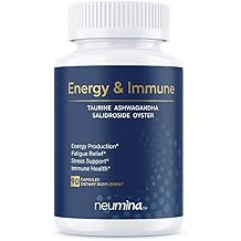 Men's Energy & Immune Complex, Taurine, Ashwagandha, Oyster Extract and Salidroside, Energy Production, Fatigue Relief, Stress Support, Immune Health, 90 Servings