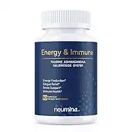 Men's Energy & Immune Complex, Taurine, Ashwagandha, Oyster Extract and Salidroside, Energy Production, Fatigue Relief, Stress Support, Immune Health, 90 Servings