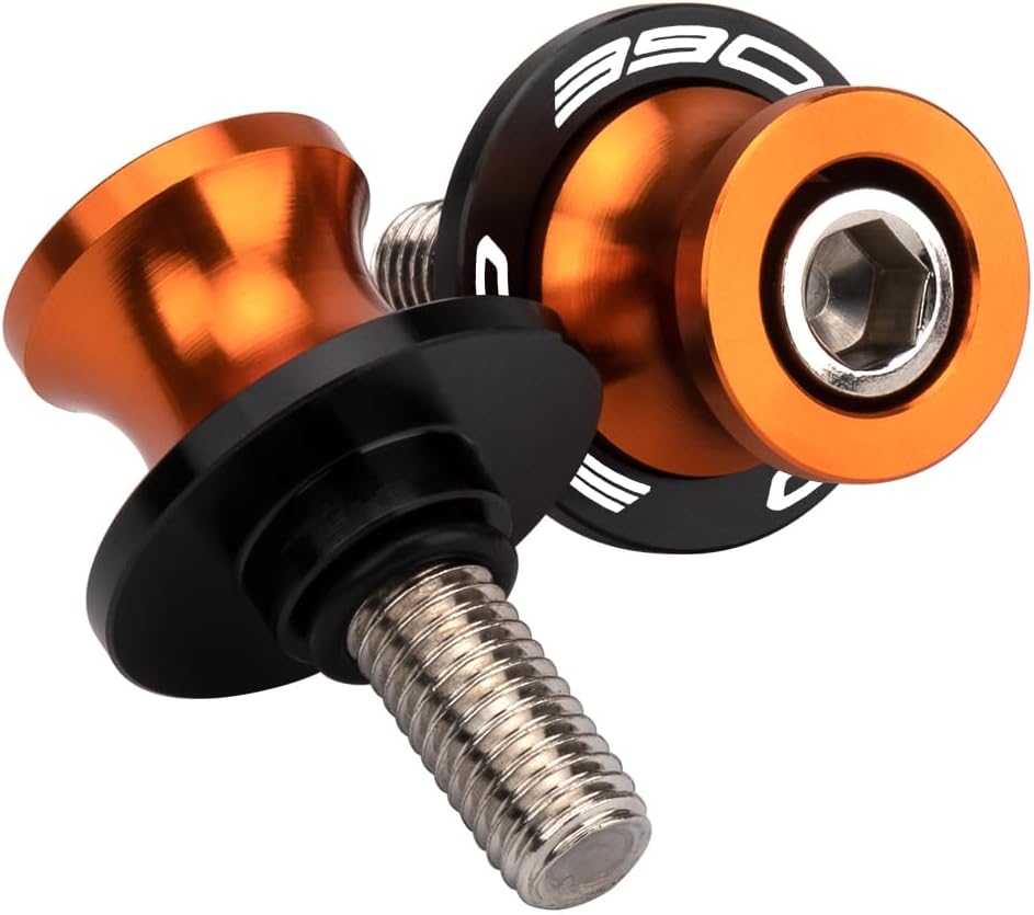 Motorcycle M10 Swingarm Spools Slider For RC 390 2014-2024 Paddock Stand Bobbins Motorcycle Bobbins Paddock Stand Spools (See details below) rc 390 Accessories (Orange)