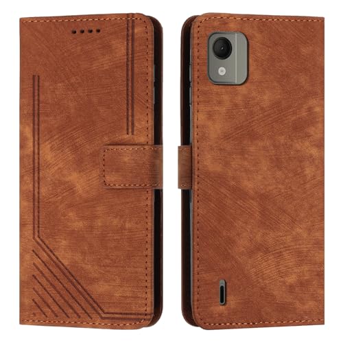 �Ή��@�� for Nokia C110 4G �}�O�l�b�g�J�E�H���b�g�P�[�X �g�уP�[�X,�Ή��@�� for Nokia C110 4G �t���b�v�L�b�N�X�^���h�P�[�X Brown