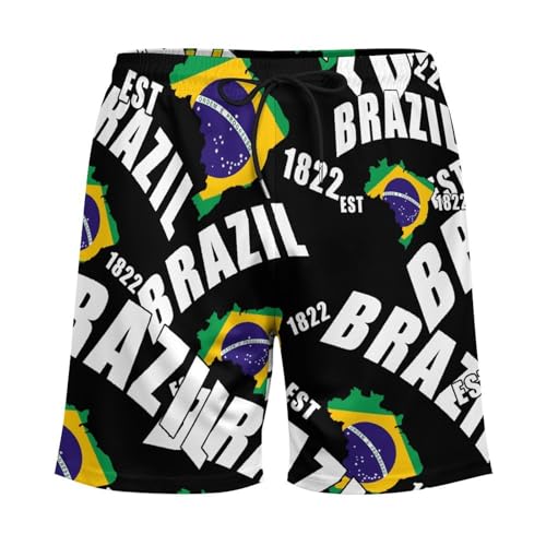 Brazil Flag Brasil Men's Board Shorts Swimsuit Beach Pants Swimwear Bathing Suits4