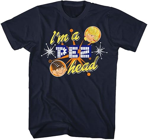 PEZ International GmbH Austian Candy Dispensers PEZ Head Navy Adult T-Shirt Tee