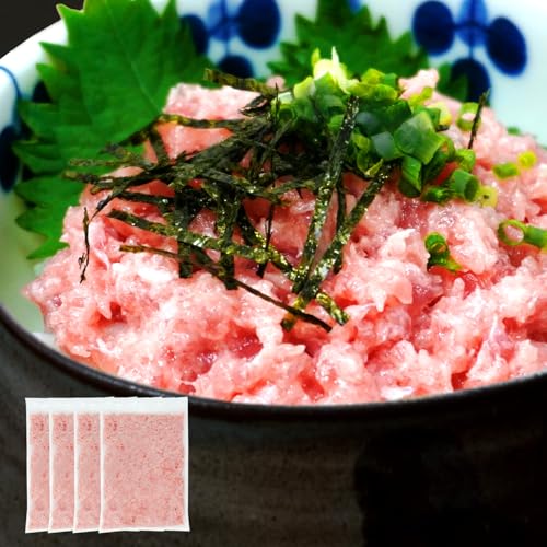 焼津 海の極 マグロのたたき 静岡県焼津市製造 海伸 本場の海鮮グルメ キハダマグロ ネギトロ お刺身 海鮮丼にも 天然 新鮮 冷凍 ねぎとろ 小分け 業務用 500g×4パック 2kg