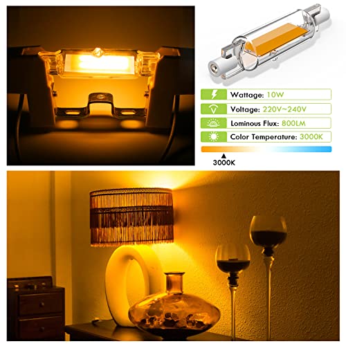 YLXQJIN R7S LED 78mm Dimmerabile, 10W R7S LED