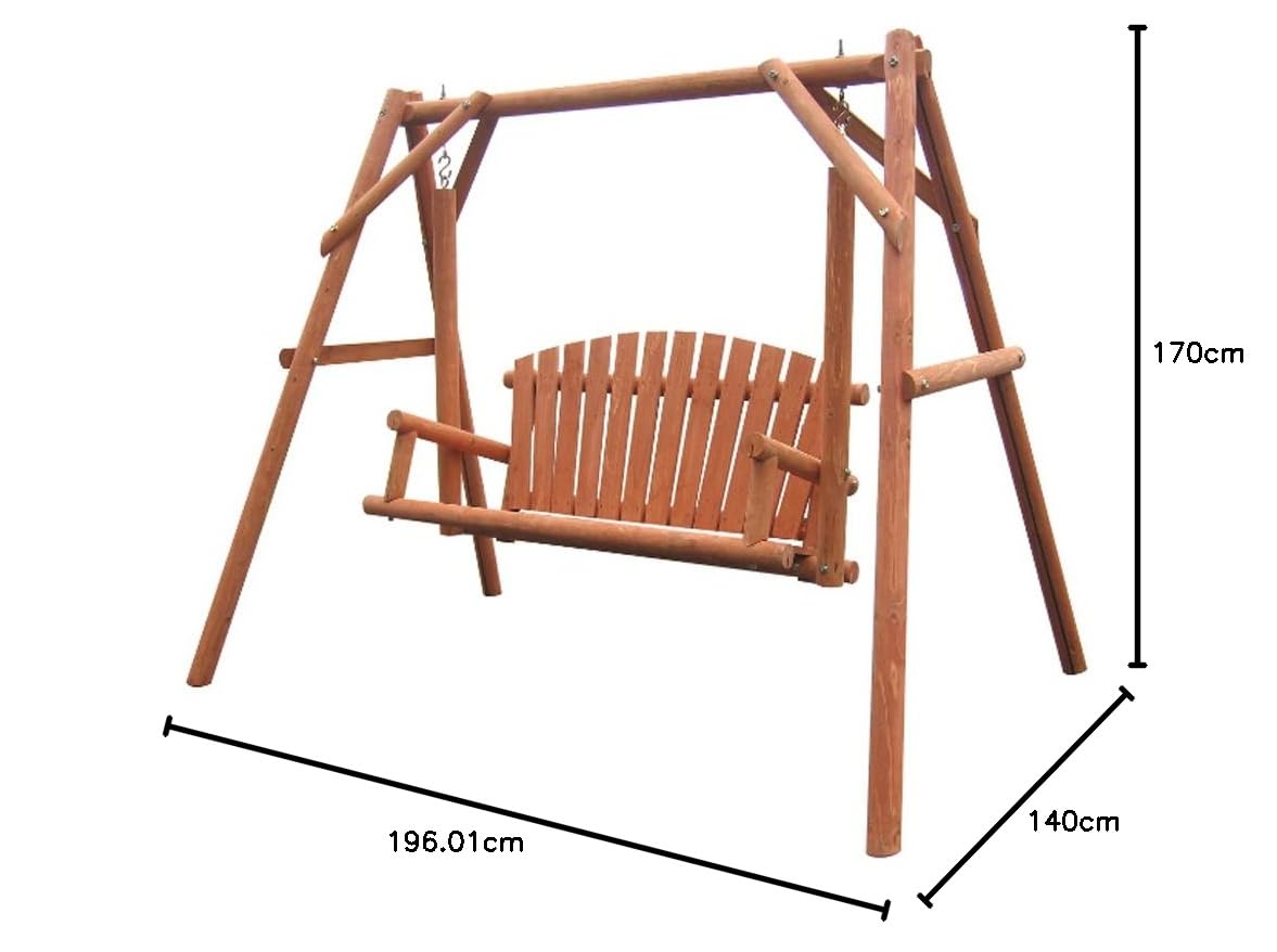 Amazon.co.jp: 天然木(杉) 木製ブランコ 196×140×170cm : DIY・工具