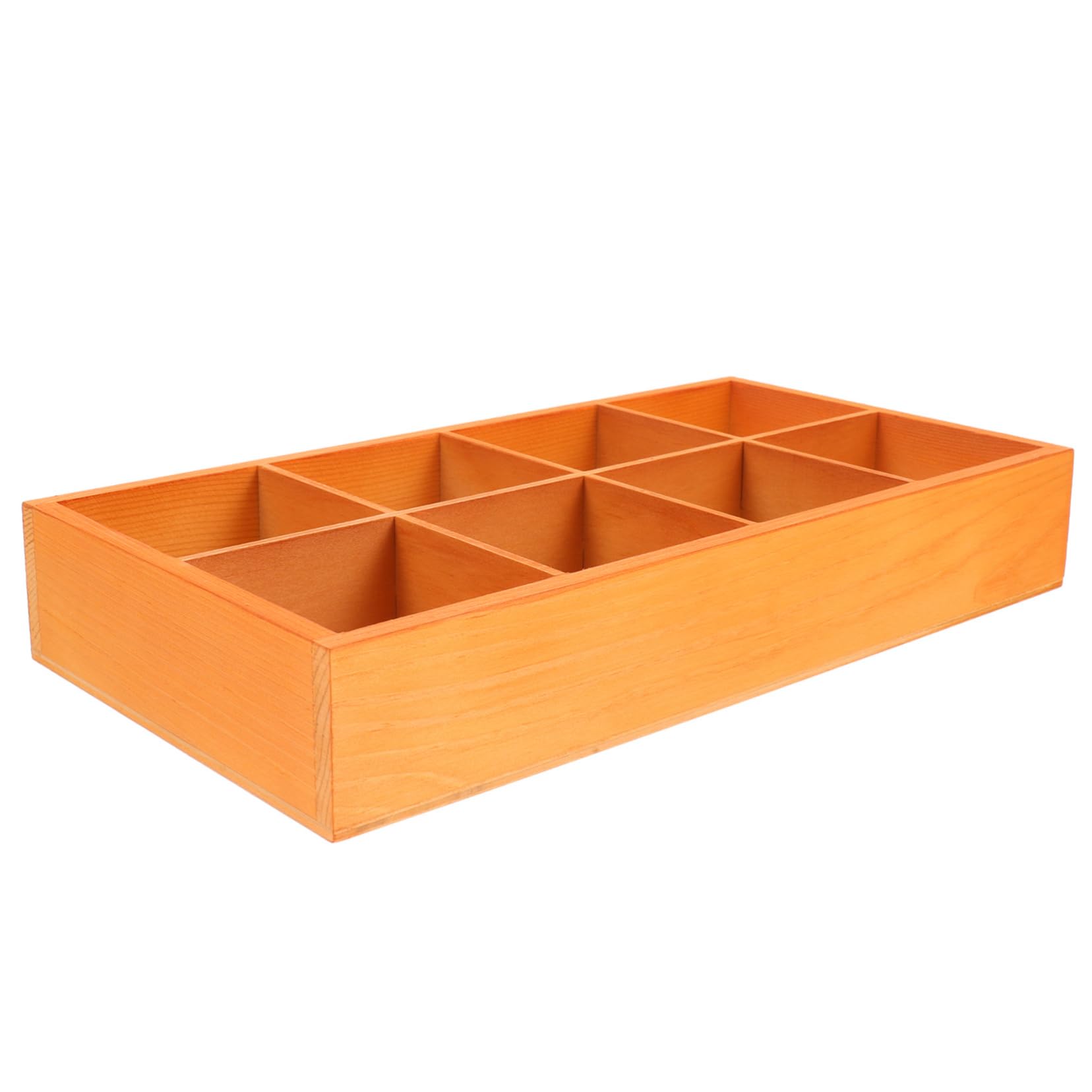 VINTORKY Tea Bag Organizer Wooden Storage Box with Compartments for Tea Bags Sugar Packets Snack Storage Rustic Section Holder for Home Office Restaurant Use