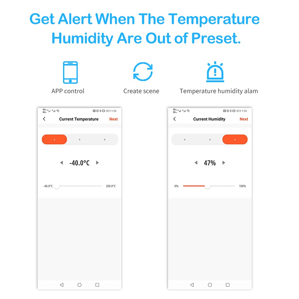 Sensore Temperatura Umidità WiFi,Termometro Igrometro Digitale Interno