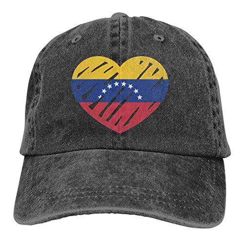 N / A Ocio Sombrero,Dad Hat,Sombrero De Deporte,Sombrero De Sol,Sombreros Sombrilla Al,Love Flag of Venezuela Denim Jeanet Gorra De Béisbol Ajustable Dad Hat