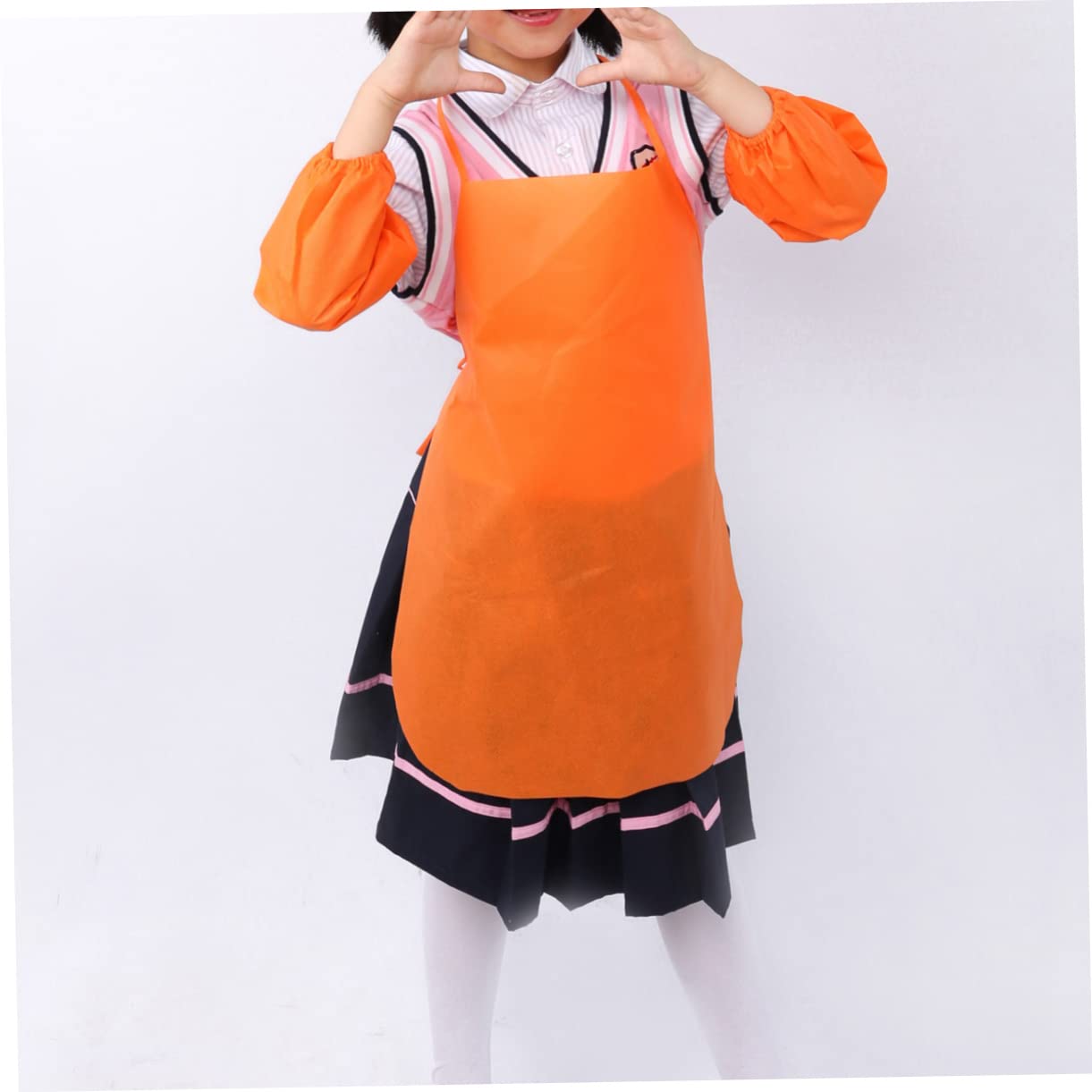 Mikinona Kids Apron Non Tessuto 24 Pezzi, Grembiule Pittura | Riutilizzabile, per Community Event e Outdoor Bbq, Adatto a Kids e Toddlers Colore Casuale