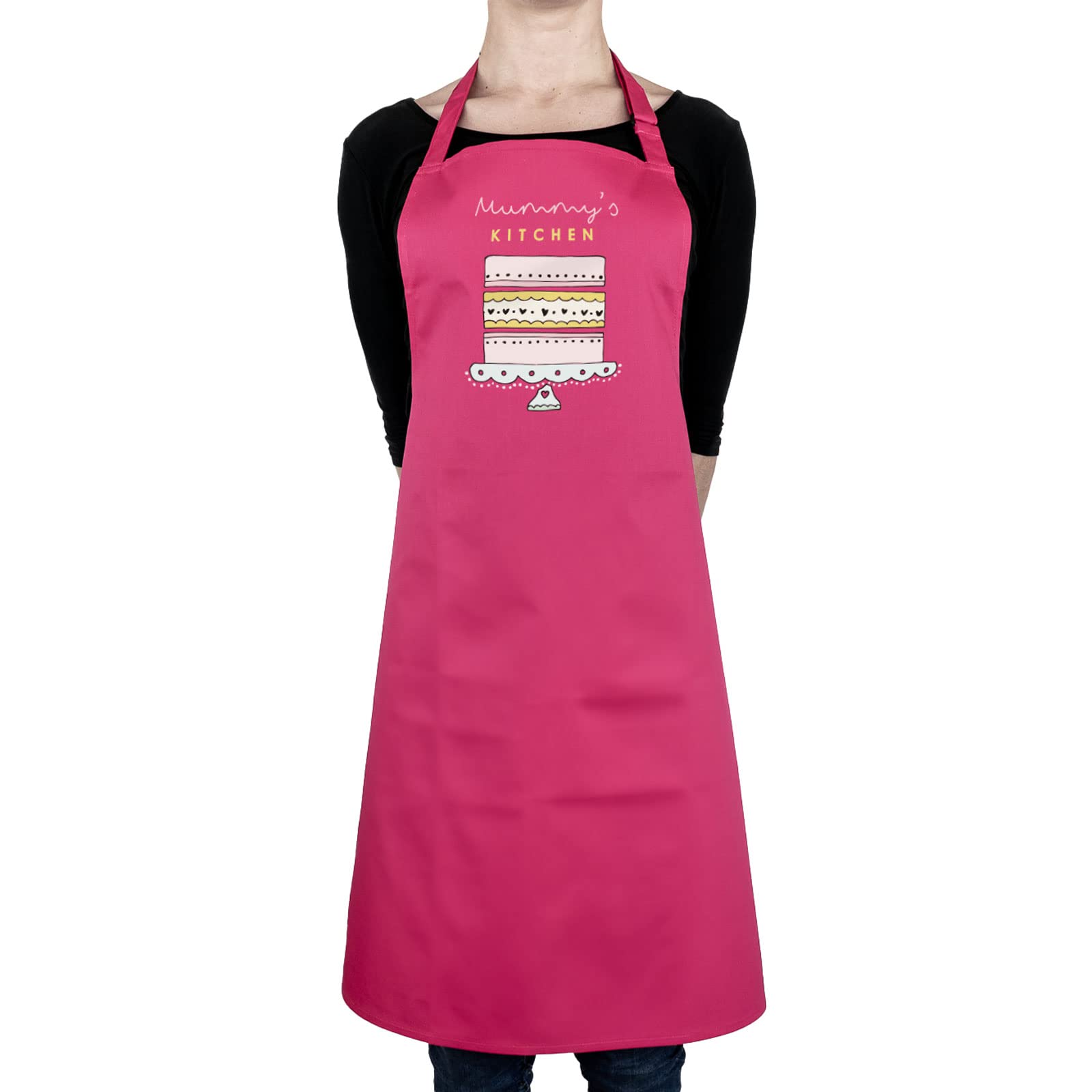 Stickerscape Pink Personalised Nanny's Kitchen Apron (Pink) | Mothers Day Gift For Grandma | Gift For Mum | Gift For Nan | Personalised Apron Gift | Made In The Uk