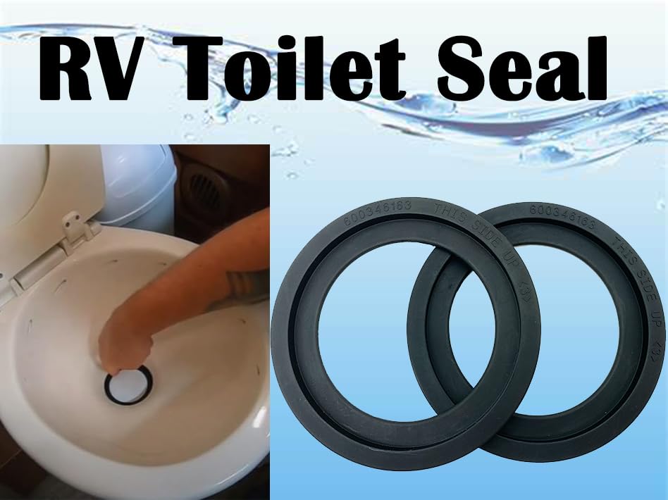 Image of 385311658 RV Toilet Seal Replacement Dometic 300 310 320 High-Grade Rubber 2Pk | RV Toilet Seal Replacement, 385311658, Fits Dometic 300 /310 /320, High-Grade Rubber, Leak-Proof, 2-Pack, Durable