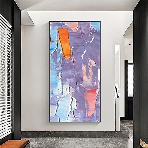 Décoration à la maison pour habiller un grand mur vide avec une toile abstraite