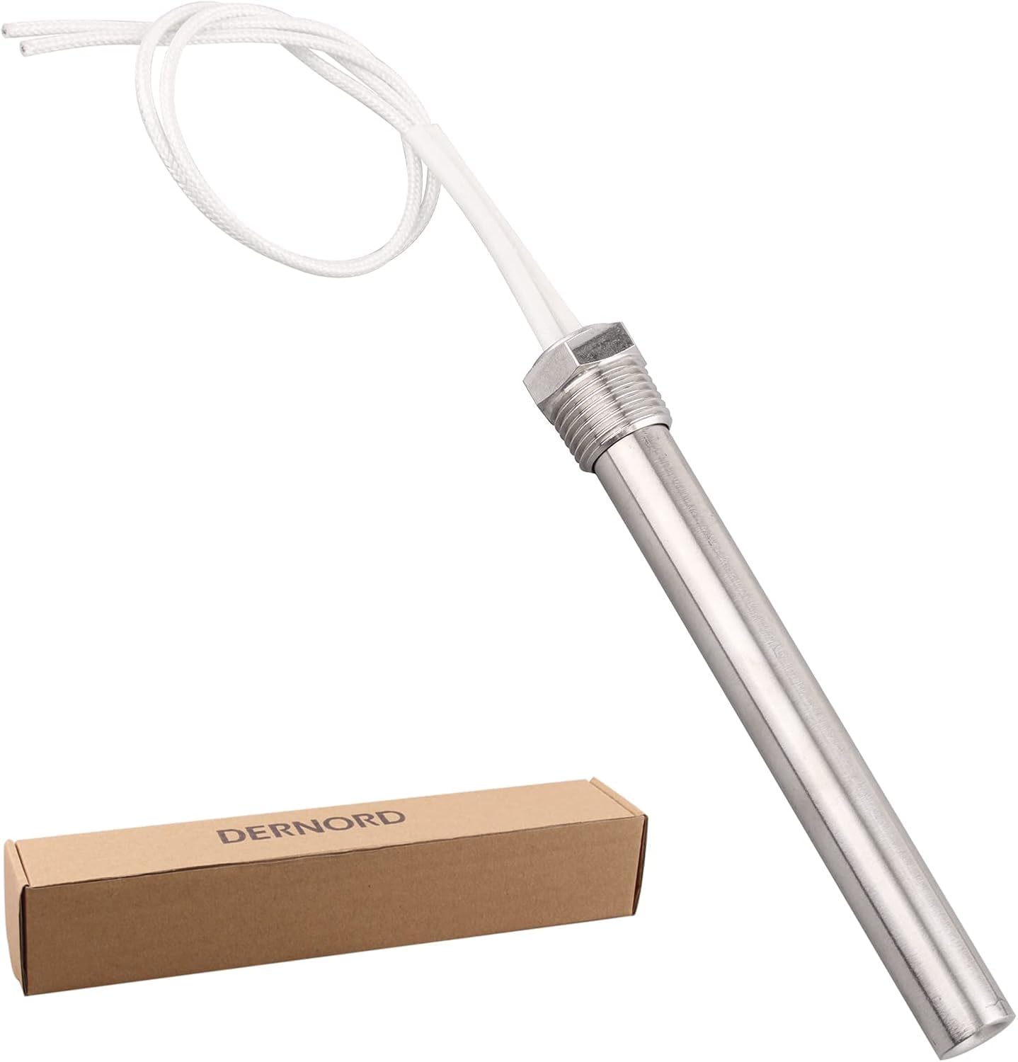 DERNORD Elemento riscaldante da 220 V, 1000 W, con flangia da 1/2 pollici, multifunzione, per fai da te, in acciaio inox