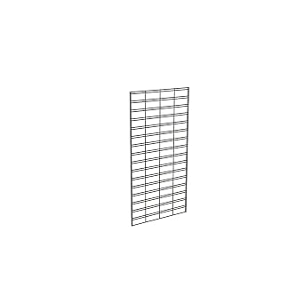 Econoco Slat Grid Panels, 2 x 4 Feet Metal Display Panels, Heavy Duty Retail Merchandising Fixtures, Pack of 3, Black