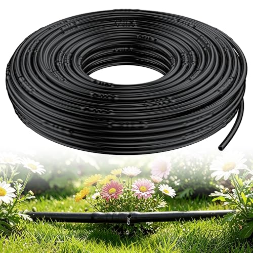 Pawfly 6 35 mm Tropfrohr (30 5 m Rolle) mit 15 cm Tropferabstand PE Bewässerungsschlauch für Tropfbewässerungssysteme