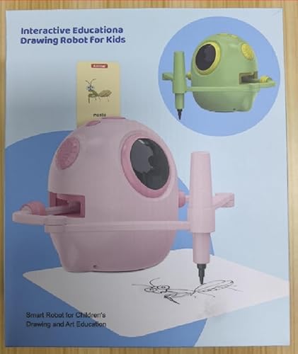 Thinkaroo Drawing Robot for Kids - Educational Robots with Voice Interaction, Robot Toy with 150 Word Cards & 12 Color for Kid Pens for Kids 4 5 6 7 8 9 10 Girls Boys Gift (PINK) - Image 10