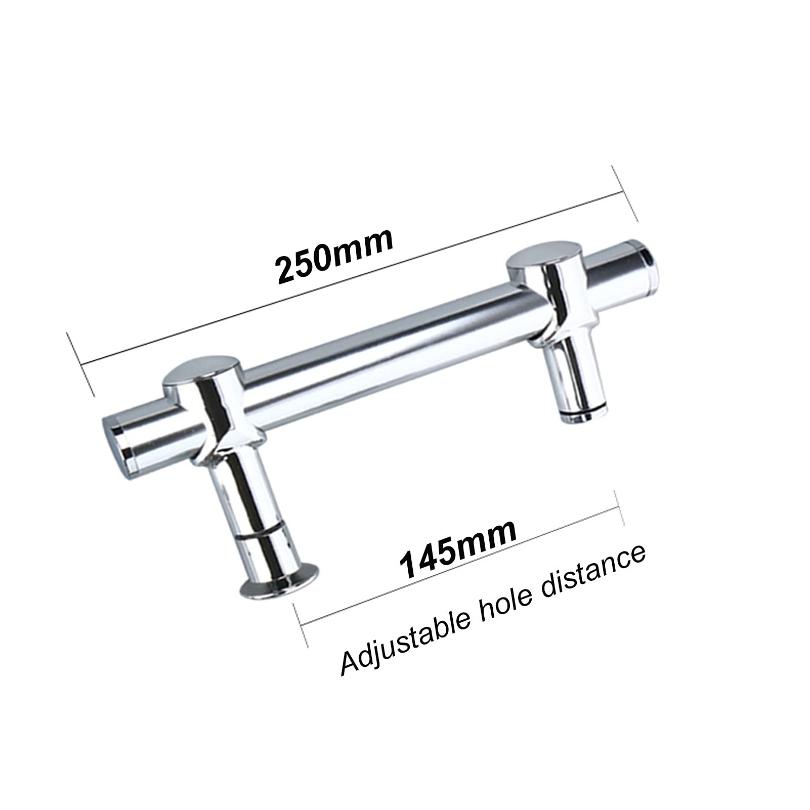 Maniglia per porta della doccia con distanza del foro regolabile e set di ricambio per porte in vetro, pomelli per porte del bagno per schermi di box doccia, hotel (dimensioni : 145mm)