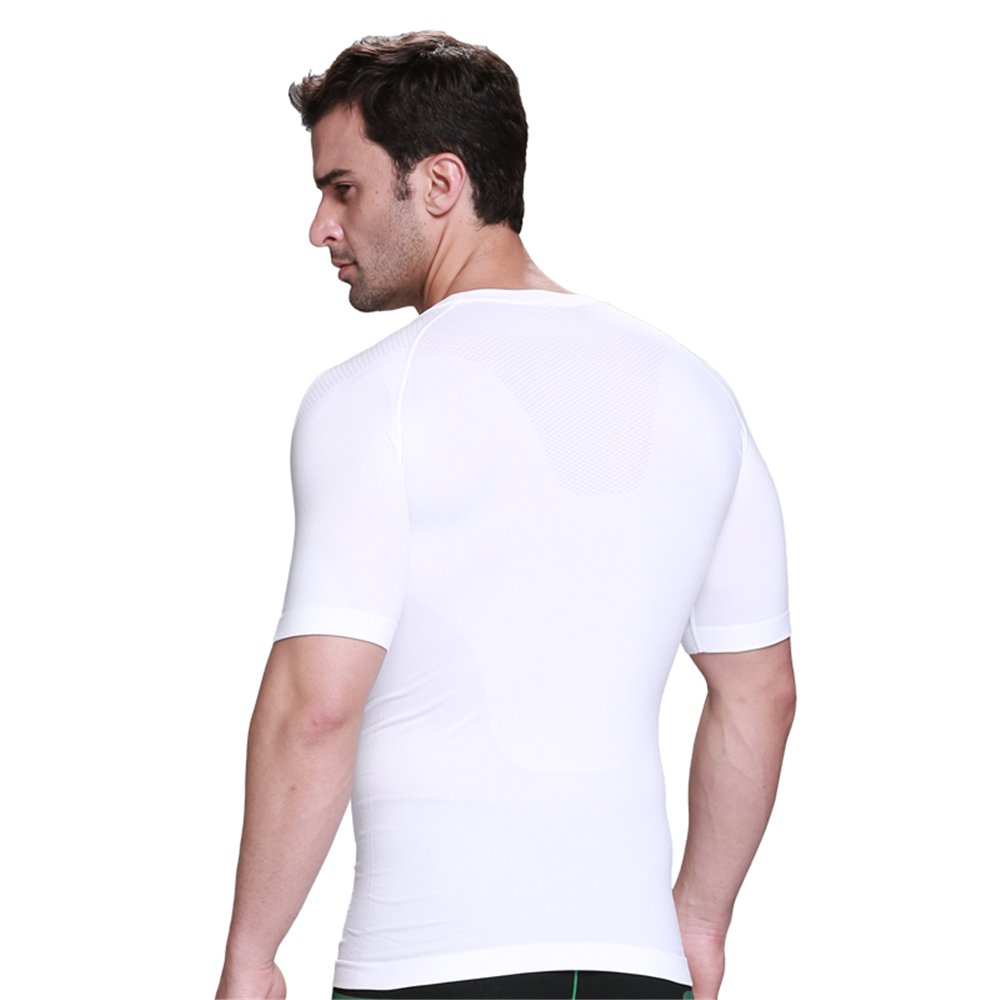 BaronHong Kompresja Body Shaper Mens Outdoor Gym Trainning szybkoschnąca koszulka z krótkim rękawem podróżowanie ochrona przed słońcem Fitness Running odzież