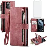 【Matériaux premium】: Se compose de cuir PU de qualité supérieure et d'une coque intérieure en TPU souple de qualité supérieure, confortable et naturelle au toucher. Le cuir PU de haute qualité protège le téléphone des rayures et des chutes à 360 degrés.Avec des coutures renforcées, la coque du téléphone est durable et antichoc
