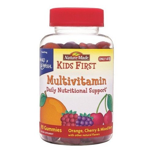 Nature Made KIDS FIRST Multivitamin Gummies Orange, Cherry and Mixed Berry 90 Gummies