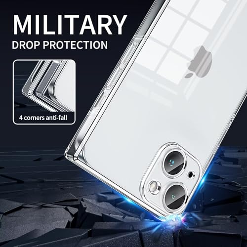 Tzomsze Case Compatible with iPhone 16 Clear Case,Camera Protection,Reinforced Corners TPU Slim Shockproof Case Cover for Women Girls 6.1 inch-Clear by Tzomsze - Image 2