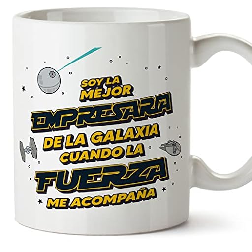 MUGFFINS Tazas para EMPRESARIA mujer - En Español - Mejor de la Galaxia Cuando Fuerza me Acompaña - 11 oz / 330 ml - Regalo original y divertido | Ya disponible en tu tienda friki favorita! En mundofriki.es! MUGFFINS Tazas para EMPRESARIA mujer - En Español - Mejor de la Galaxia Cuando Fuerza me Acompaña - 11 oz / 330 ml - Regalo original y divertido | Ya disponible en tu tienda friki favorita! En mundofriki.es!