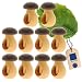 Produktbild 10x HOFMEISTER® Nussknacker Pilz Holz Geschenk - Ideal für Kinder & Senioren, öffnet jede Nuss mit wenig Kraft, Schale bleibt im Pilz, Geschenk-Idee Weihnachten Nikolaus Wichteln aus Buchenholz, 10 cm