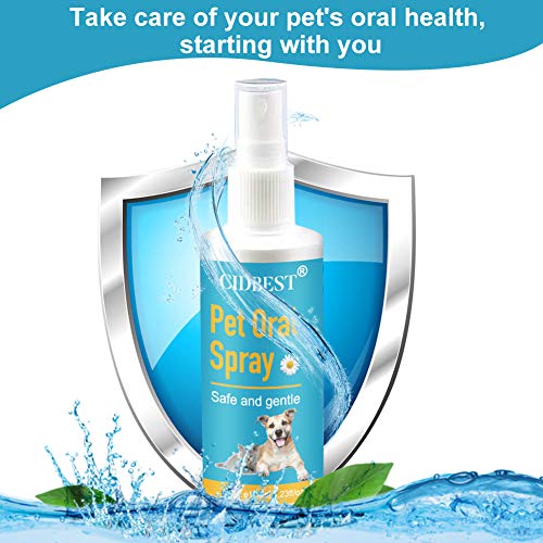CIDBEST Dog Breath Freshener Spray, Pet Water Additive, Teeth & Gum Spray for Dogs &Cats, Dog Dental Care for Bad Pet Breath-Oral Mouth Care, No Brushing, Easy to Apply