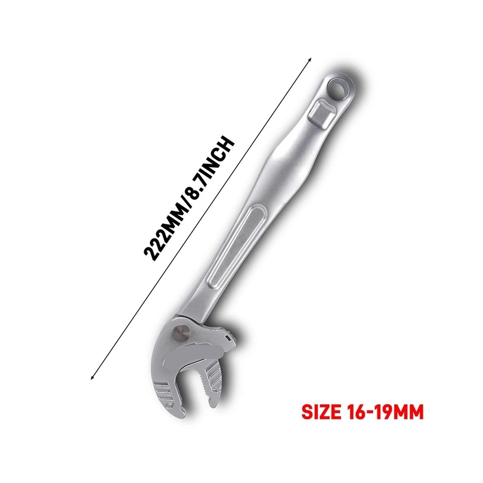 Pinza a Pappagallo Chiave a granchio regolabile for impieghi gravosi for l'apertura delle ganasce di automobili e condutture, chiave a cricchetto autoregolante(19-24MM)