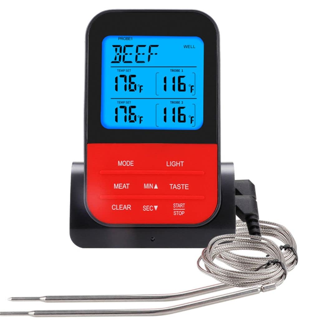 Meat Thermometer, 2.87 x 0.87 x 4.57 inch BBQ Smoker Grill Oven Thermometer with Probe Kitchen Cooking Food Thermometer for Grilling Smoker BBQ Grill Oven Thermometer Kitchen Cooking Food Thermometer