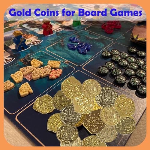 AiFanS Gold Coins Plastic,320 Pcs Fake Gold Coins,Pirate Gold Coins for Kids-Perfect for Pirate Themed Parties and Games(4 Patterns)