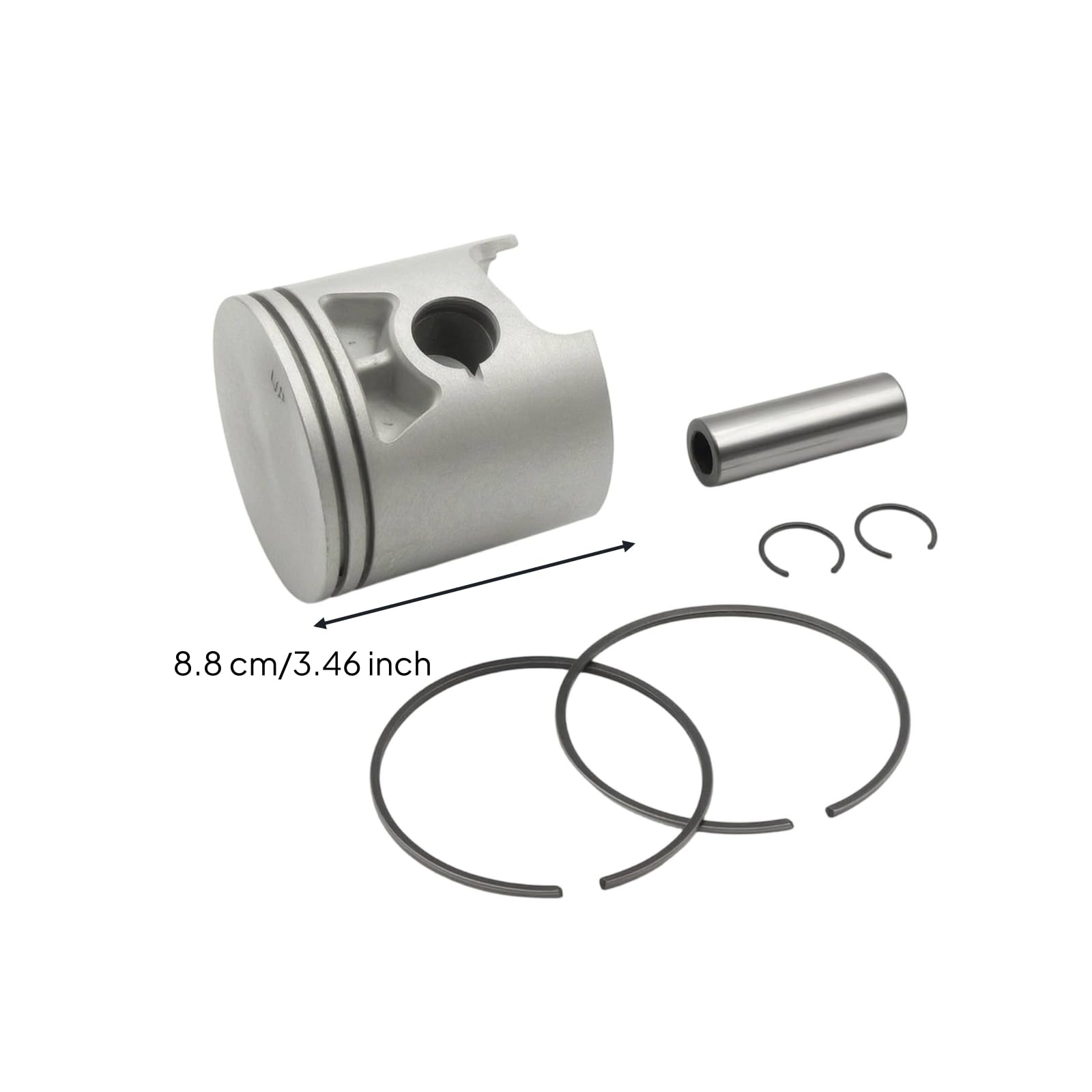 Set Pistone con Clip e Perno Completo Kit Pistone con Fasce Standard Motore per Meccanici, Officina, Vecchio Modello
