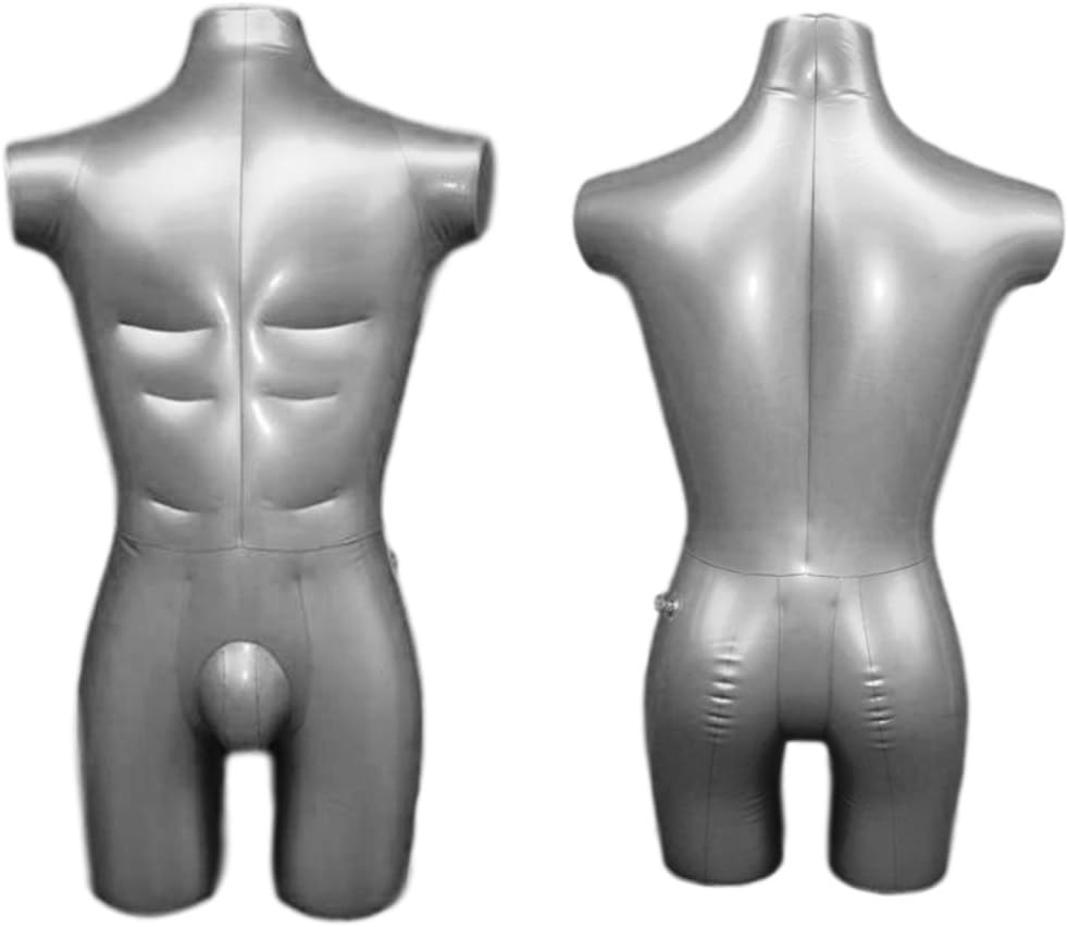 Inflatable Male Half Body Mannequin Torso Dress Form Dummy Model Display