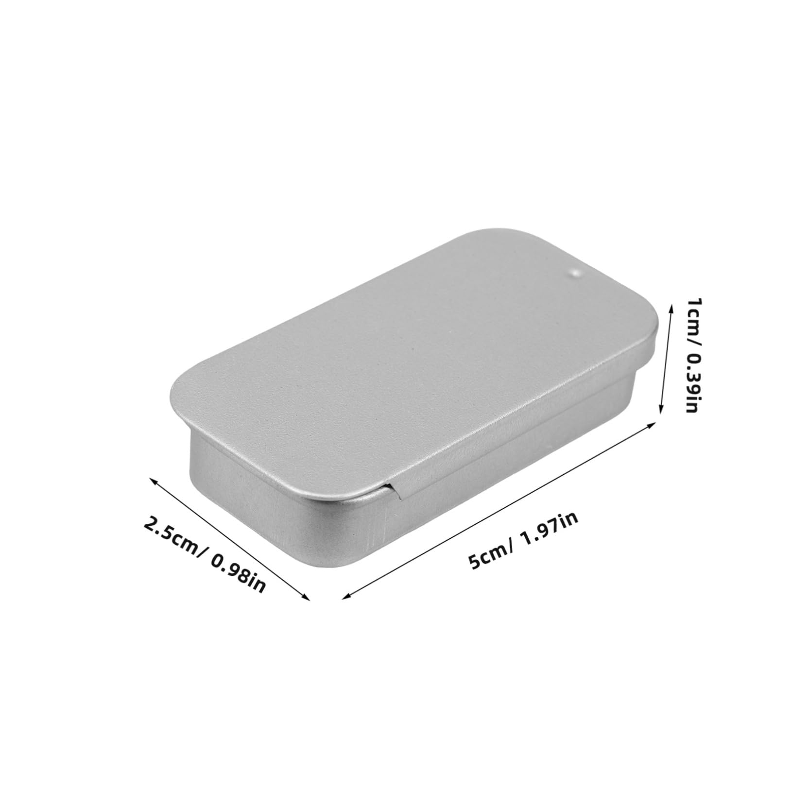 Ciieeo Sliding Lid Storage Tin Boxes Metal Small Boxes for Jewelry Candy Storage